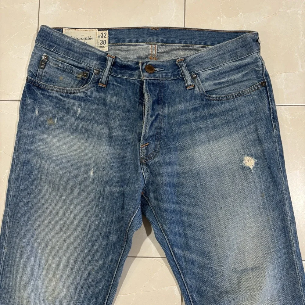 Vintage Abercrombie Fitch Baxter Low Rise Slim Boot Cut Jeans Men's 32x30 Blue
